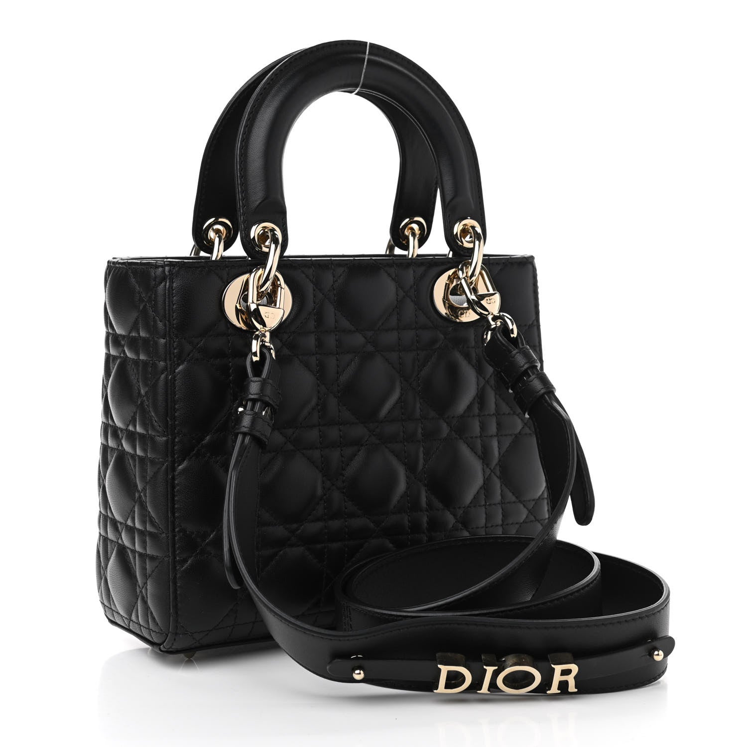 Christian Dior Lambskin Cannage Small My ABCDior Lady Dior Black 2 of 11