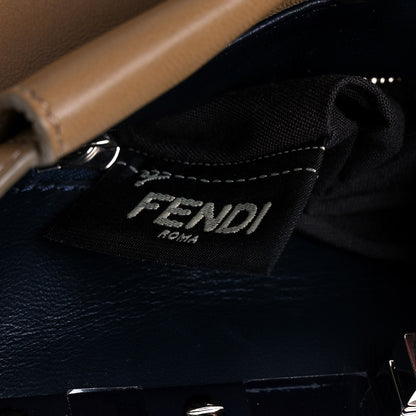 Fendi Nappa Colorblock Mini Peekaboo Iconic Satchel Cuoio Oceano Multicolor 7 of 16
