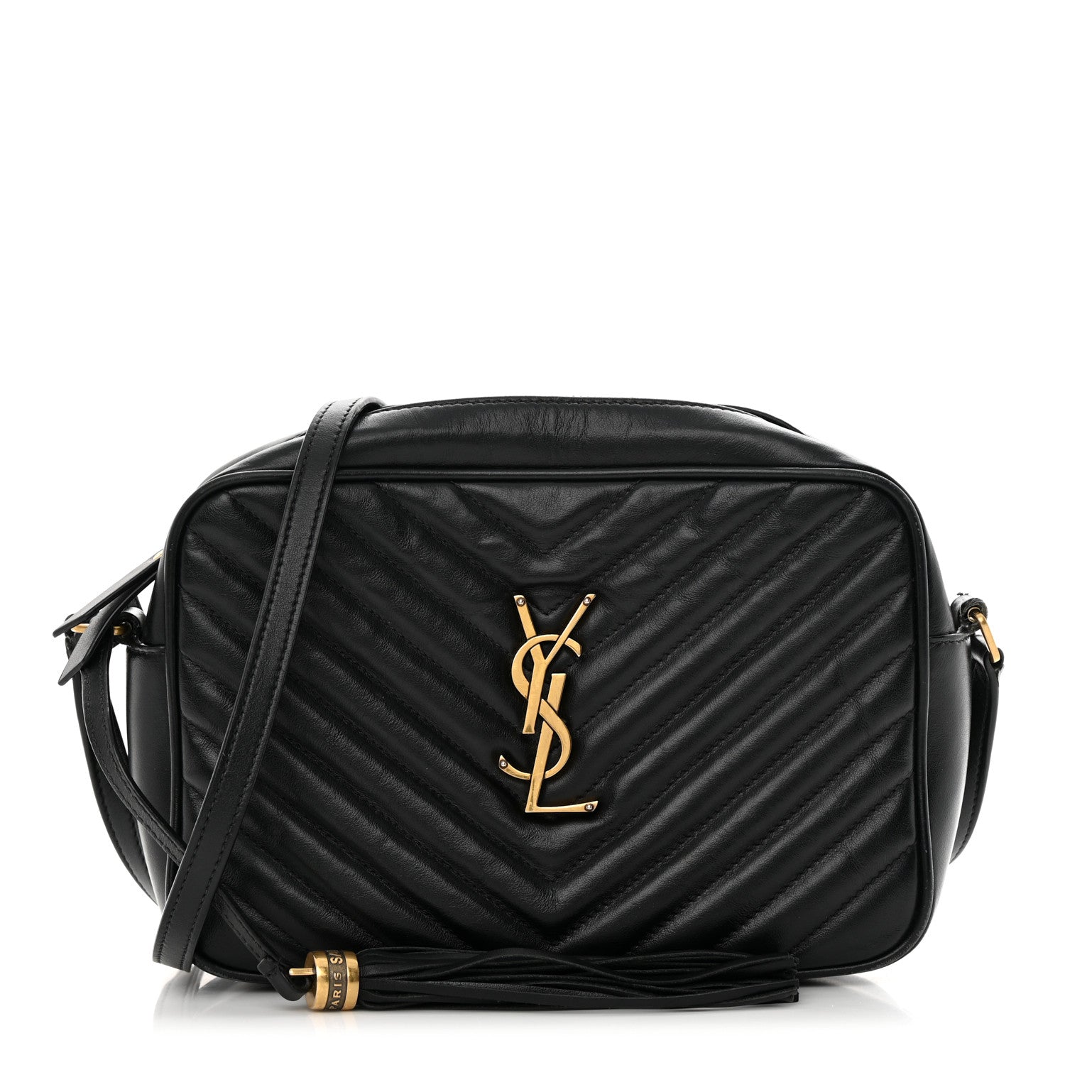 Saint Laurent Calfskin Matelasse Monogram Lou Camera Bag Black 1 of 18