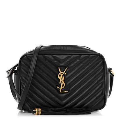 Saint Laurent Calfskin Matelasse Monogram Lou Camera Bag Black 1 of 18