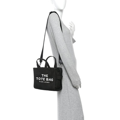 Marc Jacobs Cotton Canvas Small The Traveler Tote Bag Black 2 of 11