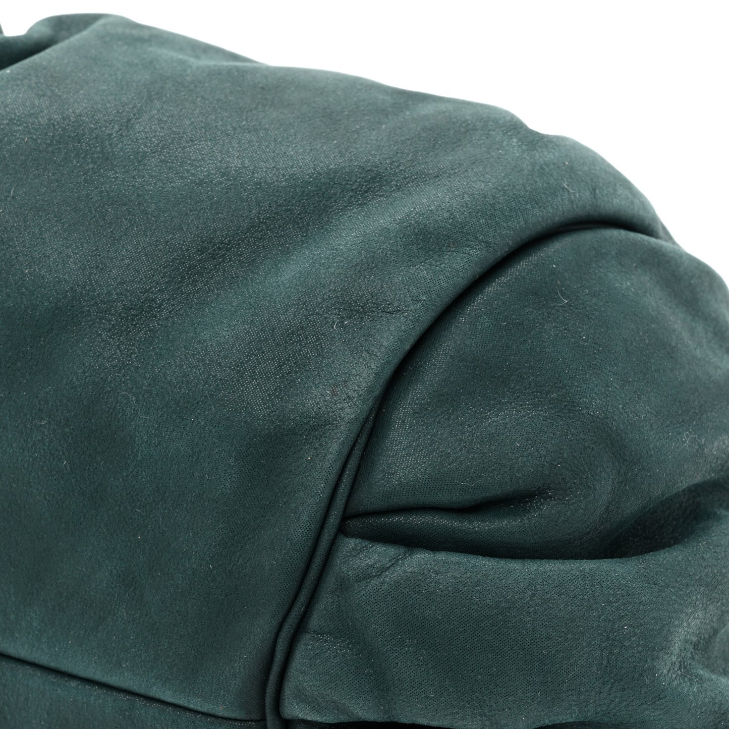 Iridescent Calfskin Midnight Stones Clutch Dark Green