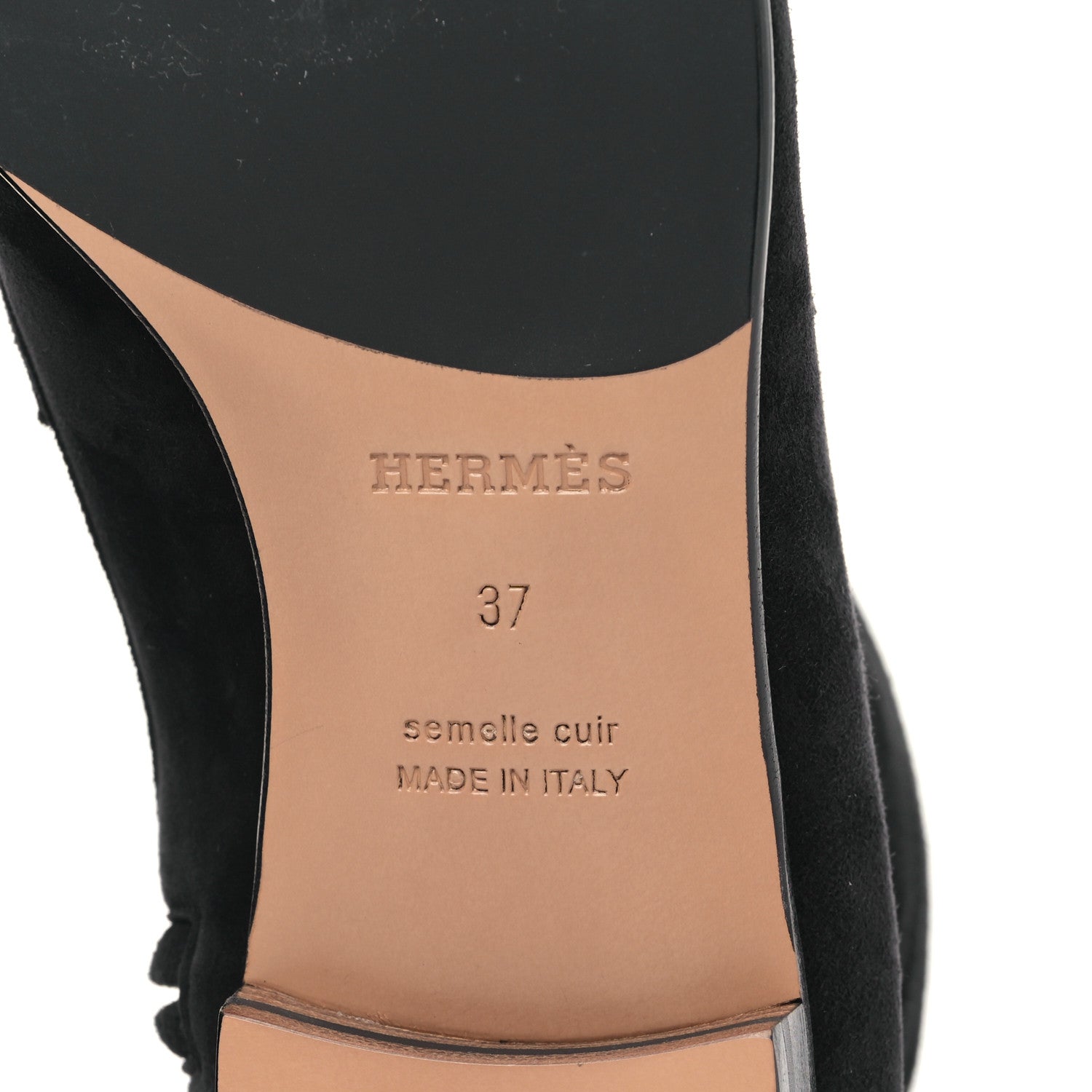 Hermes Stretch Velvet Goatskin Saint Honore Ankle Boots 37 Black 6 of 8