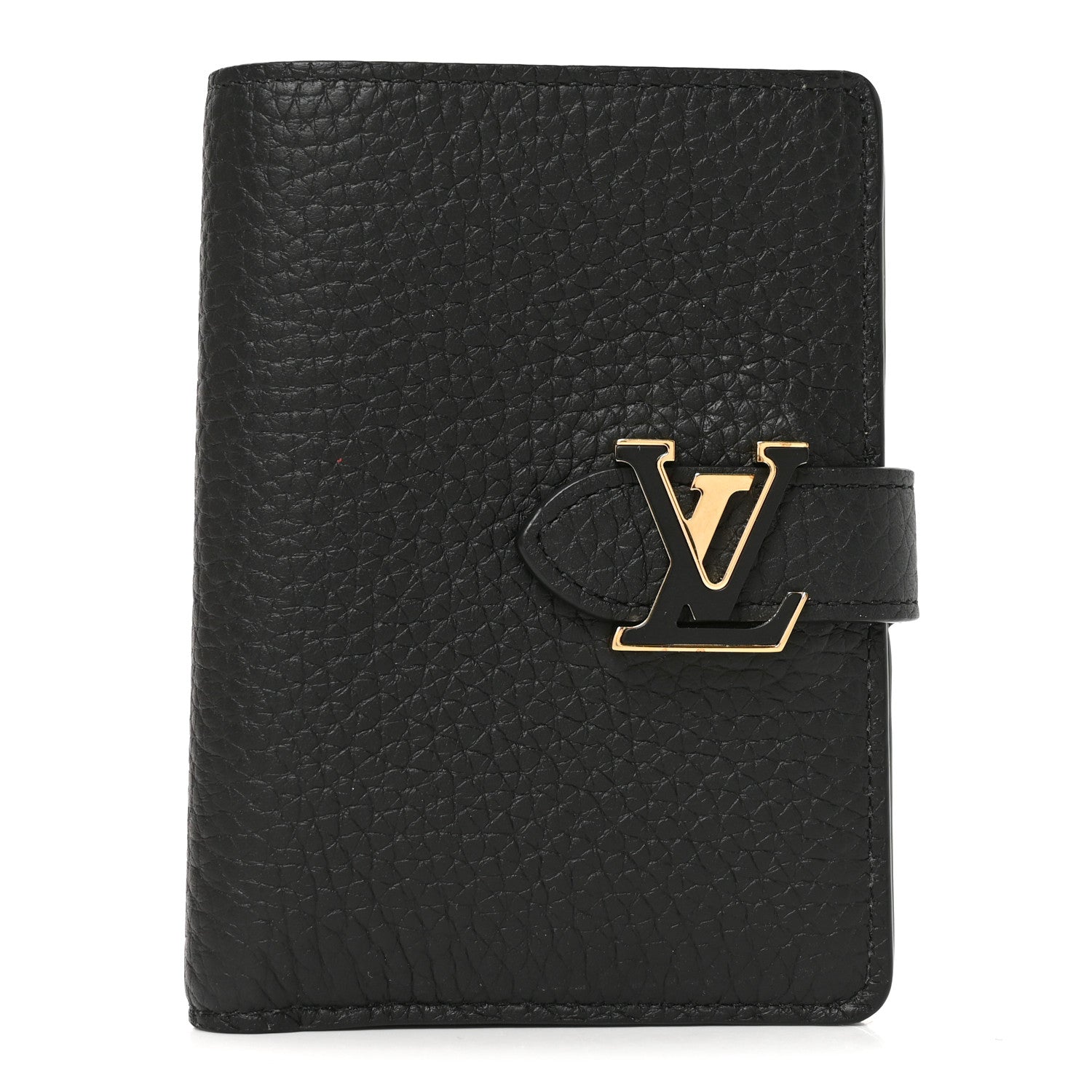 Louis Vuitton Taurillon Capucines Vertical Compact Wallet Black 1 of 7