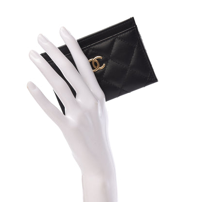 Chanel Lambskin Quilted Card Holder Black 2 of 9