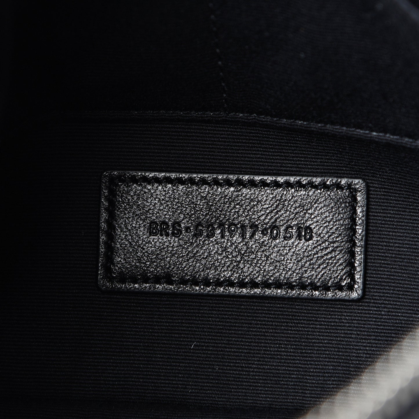 Calfskin Crocodile Embossed Monogram Zip Pouch Black