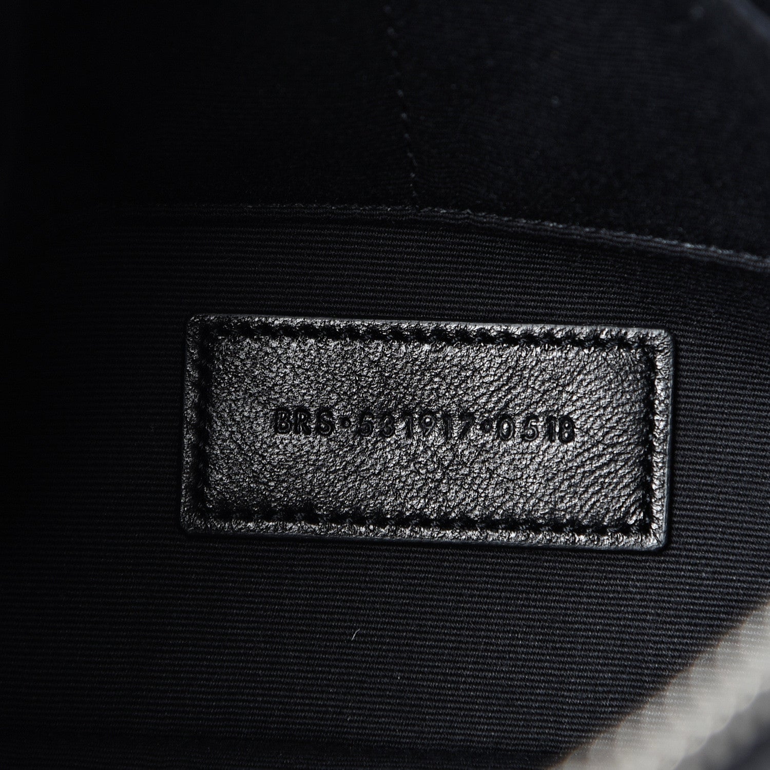 Saint Laurent Calfskin Crocodile Embossed Monogram Zip Pouch Black 7 of 11