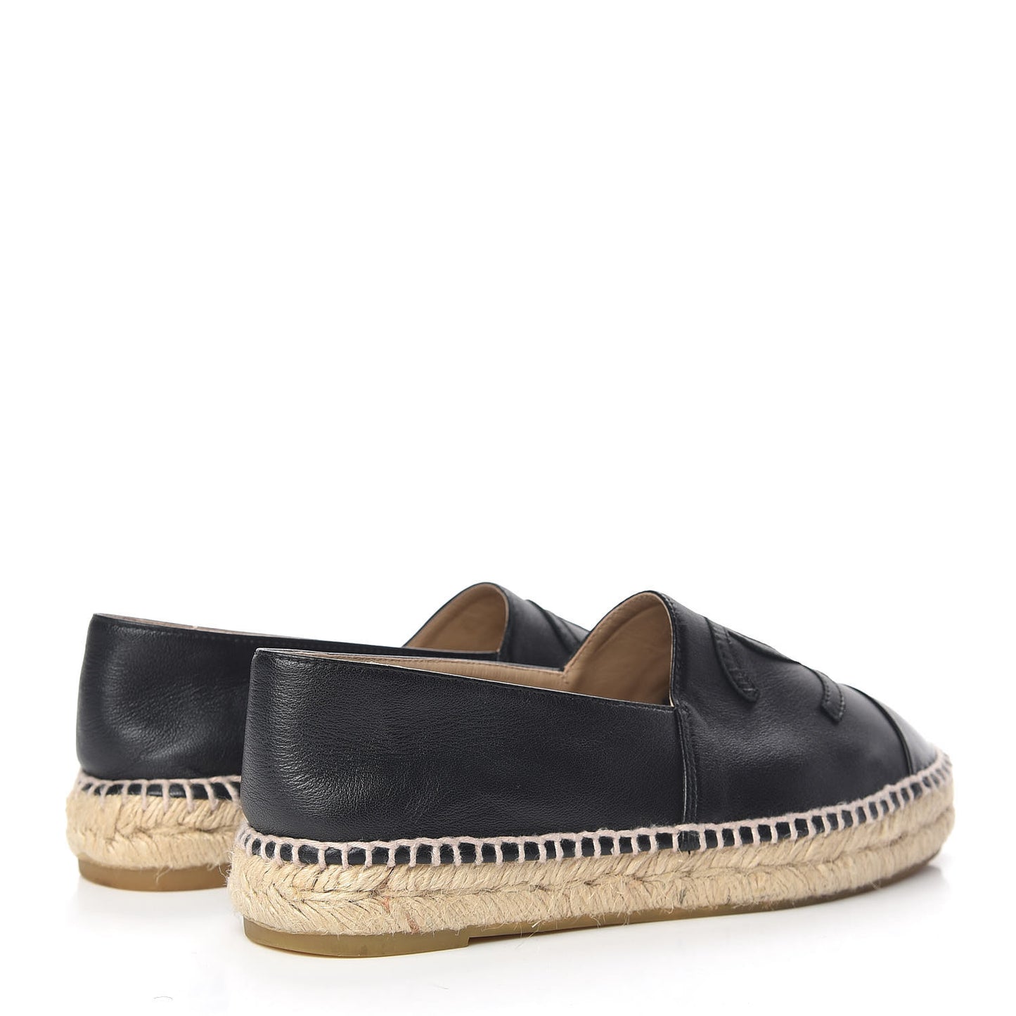Lambskin CC Espadrilles 37 Black