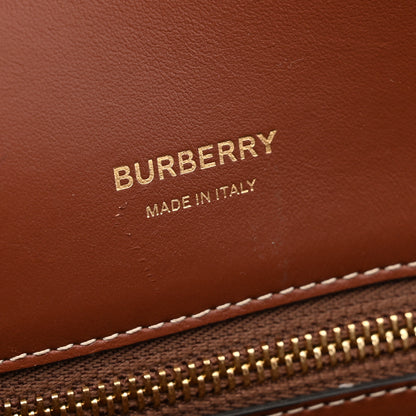 Burberry Calfskin Vintage Check Small Two Handle Title Bag  Black 6 of 14