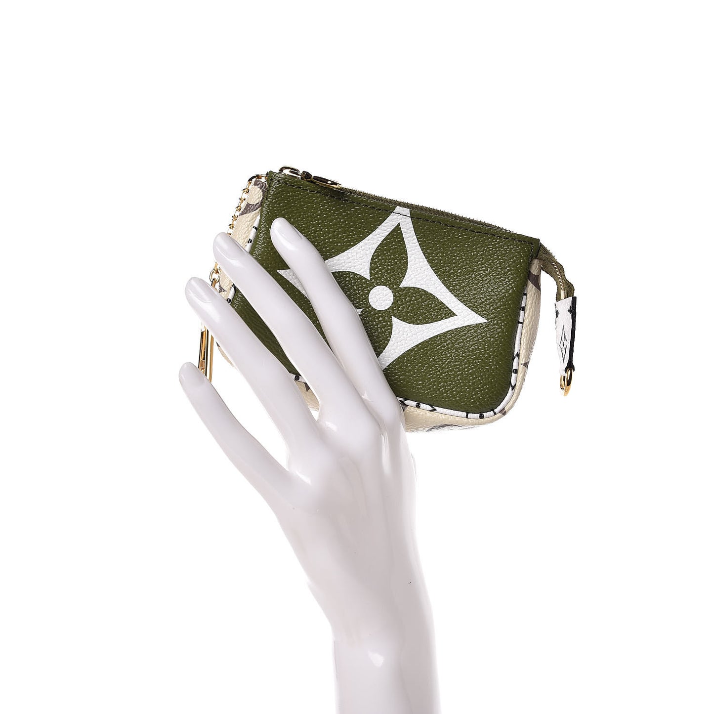Monogram Giant Micro Pochette Accessories Kaki White