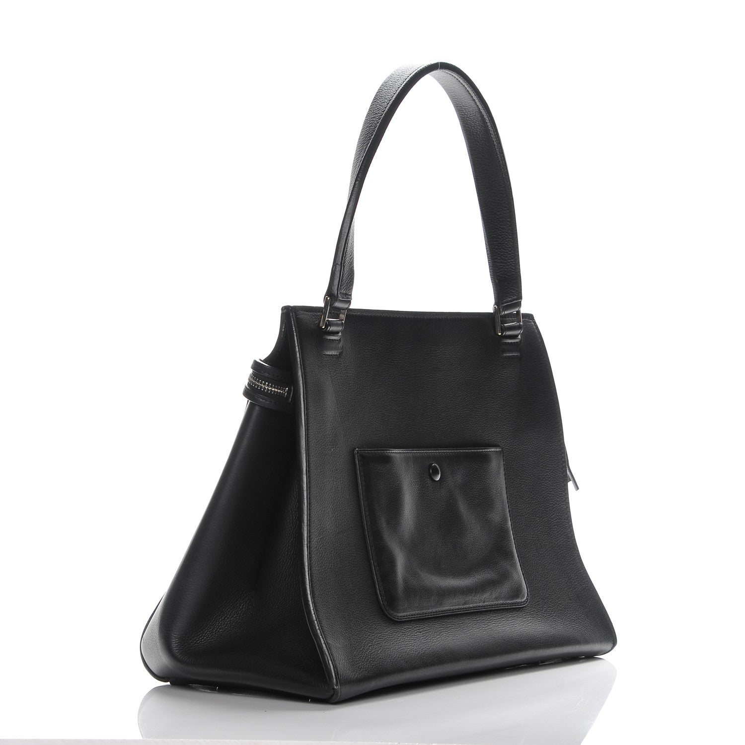 Celine Supple Calfskin Medium Edge Shoulder Bag Black 3 of 9