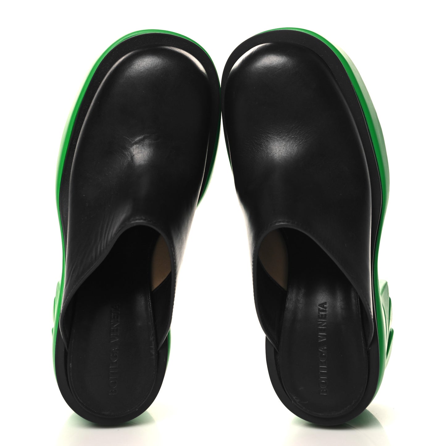 Calfskin Flash Pump Clogs 36 Black Grass