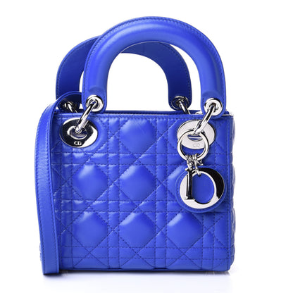 Christian Dior Lambskin Cannage Mini Lady Dior Blue 1 of 10