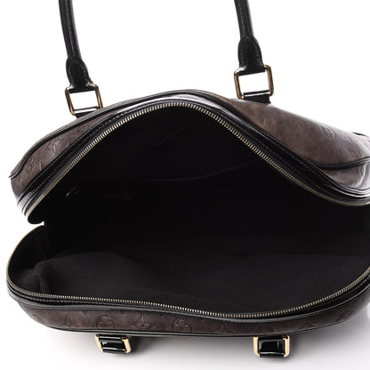 Louis Vuitton Cuir Patent Embossed Monogram Alizee Grey 5 of 8