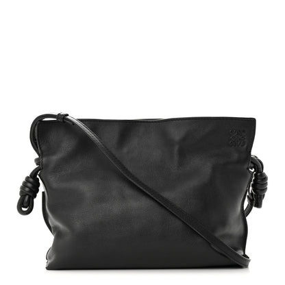 Loewe Calfskin Mini Flamenco Knot Clutch Black 1 of 14