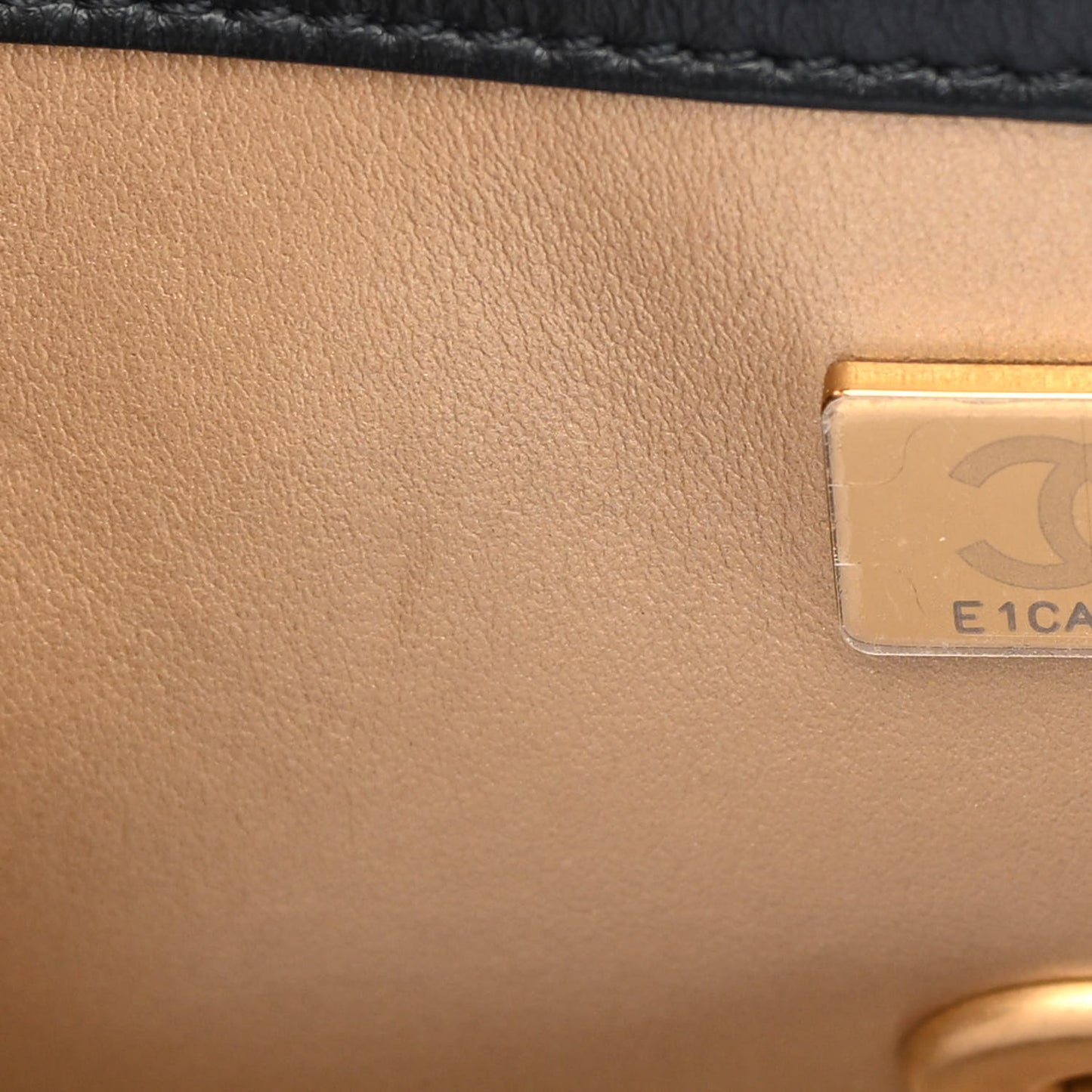 Lambskin Quilted Mini Rectangular Pearl Crush Flap Black