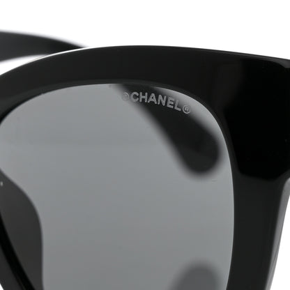 Chanel Acetate Square CC Heart Sunglasses 5478-A Black 7 of 8