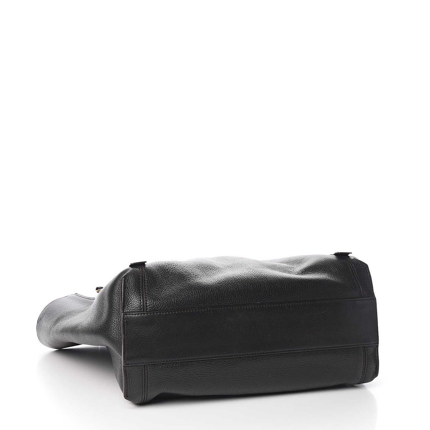 Smooth Calfskin Medium Milo Shopping Tote Black