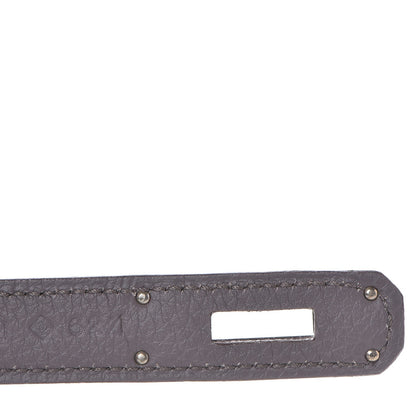 Hermes Togo Horseshoe Kelly Retourne 35 Etain Bleu Tempete 21 of 36