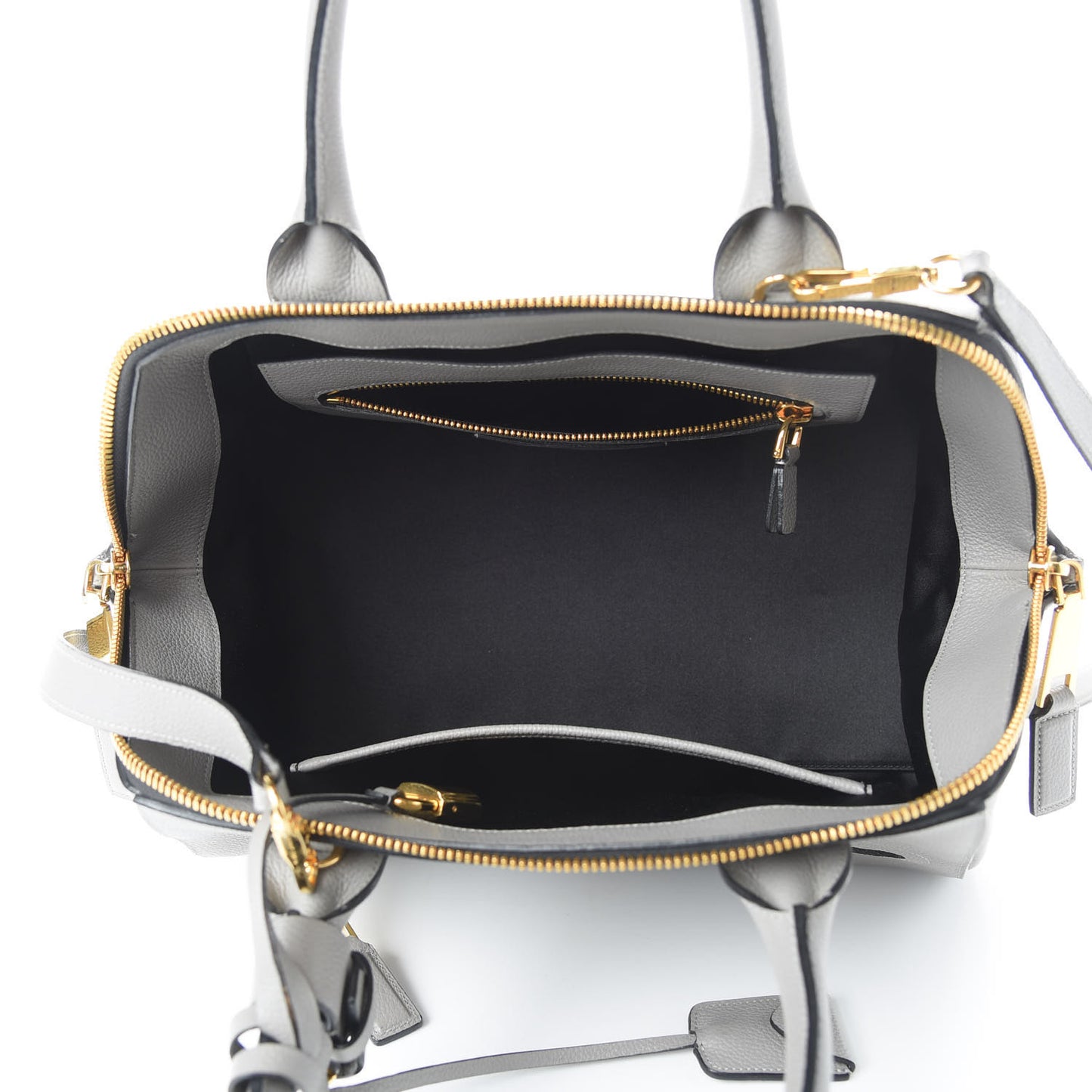 Textured Calfskin Small Incognito Satchel Grey