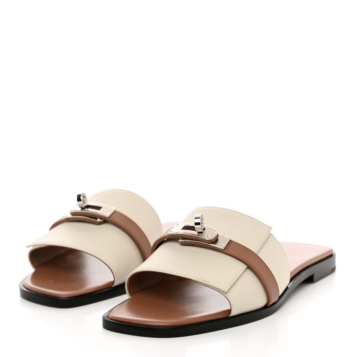 Calfskin Giulia Sandals 37 Beige Glaise Rose Perle