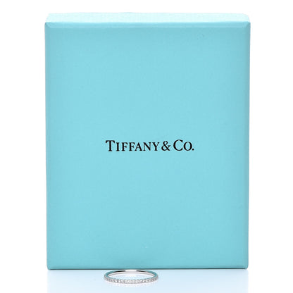 Tiffany 18K White Gold Diamond Metro Ring 7.5 5 of 5