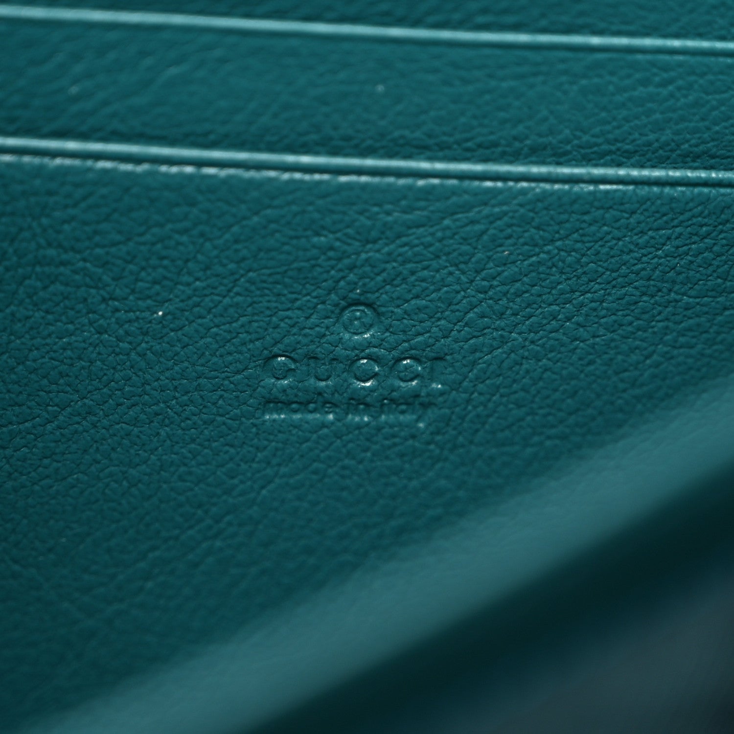 Gucci Azalea Calfskin Enamel Matelasse Diagonal Torchon GG Marmont Chain Wallet Imperial Blue Pavone 6 of 10