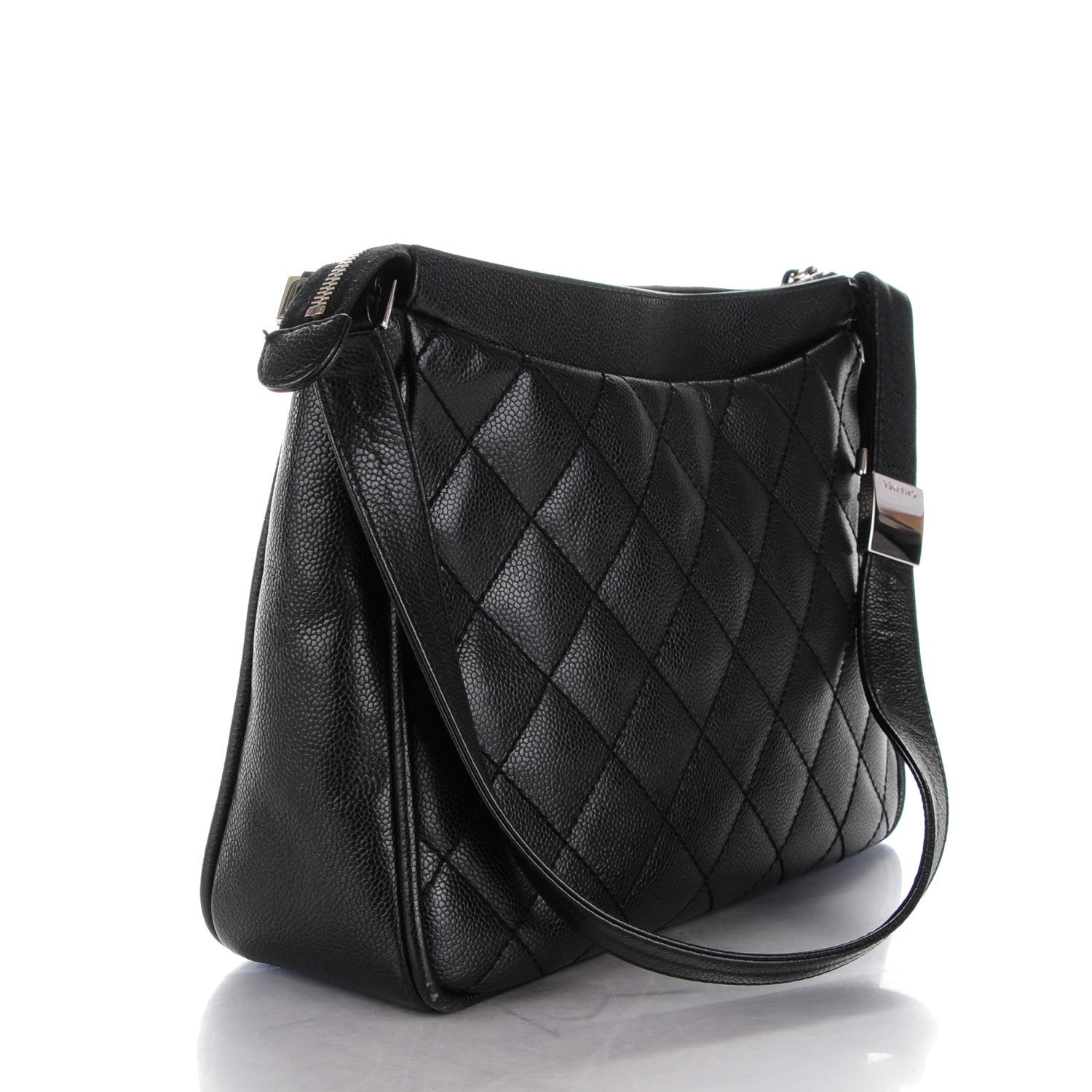 Chanel Caviar Quilted CC Hobo Black 3 of 9