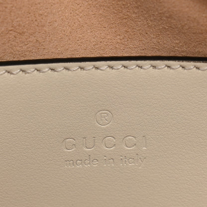 Gucci Calfskin Matelasse Small GG Marmont Chain Shoulder Bag White 6 of 11