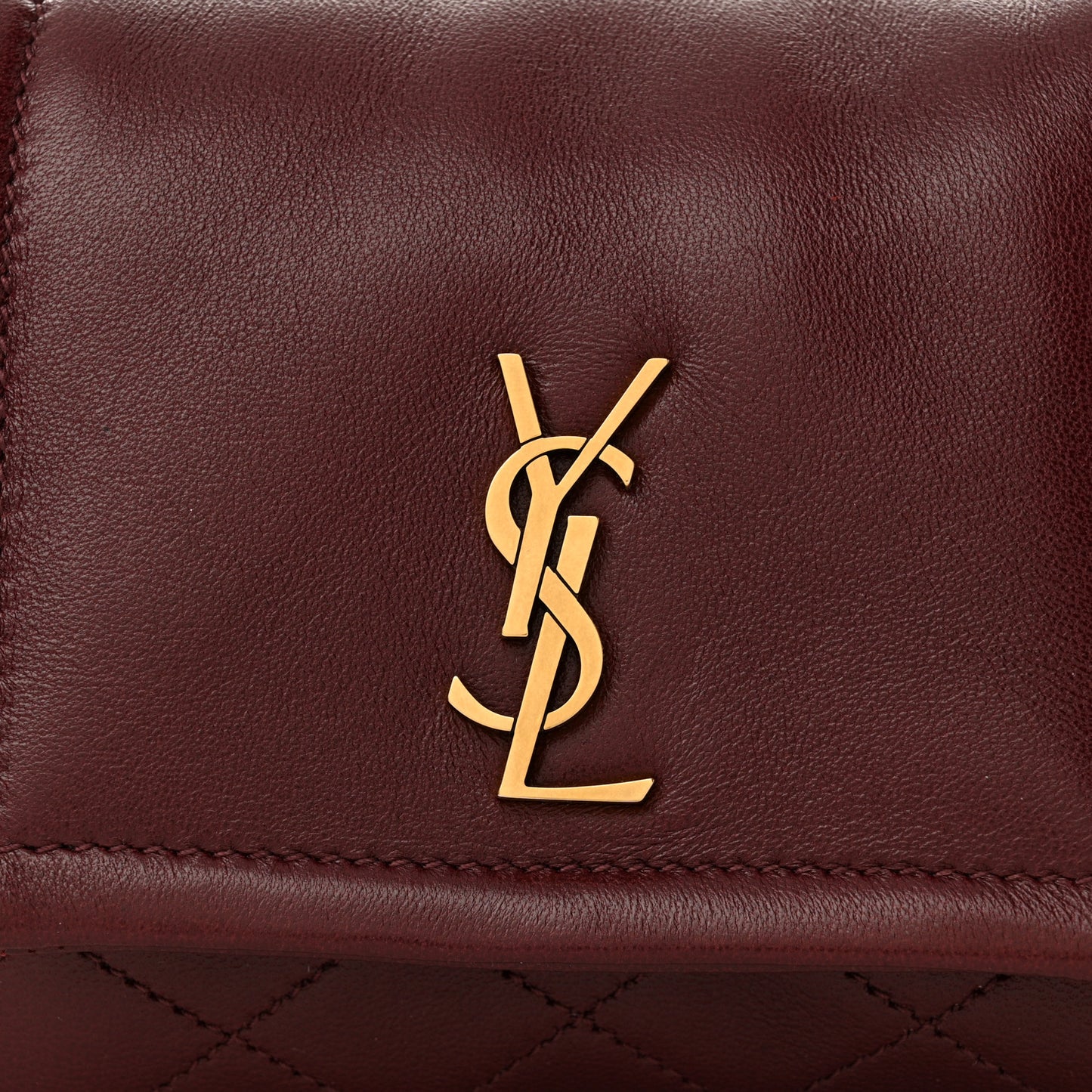 Lambskin Quilted Monogram Mini Nolita Rouge Cabernet