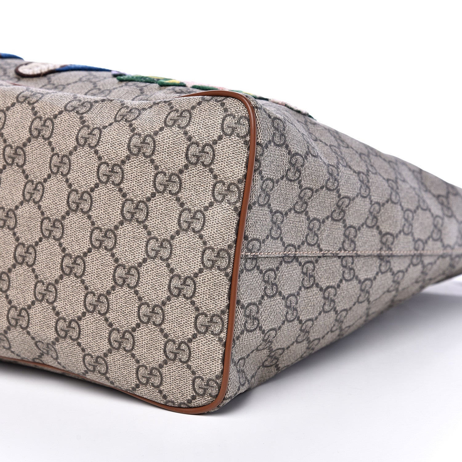 Gucci Soft GG Supreme Monogram Garden Collection Crossbody Tote Beige Tuscany 8 of 11