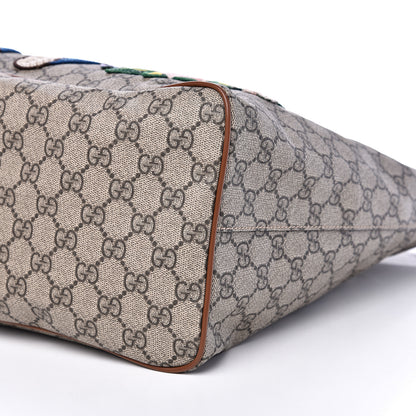 Gucci Soft GG Supreme Monogram Garden Collection Crossbody Tote Beige Tuscany 8 of 11