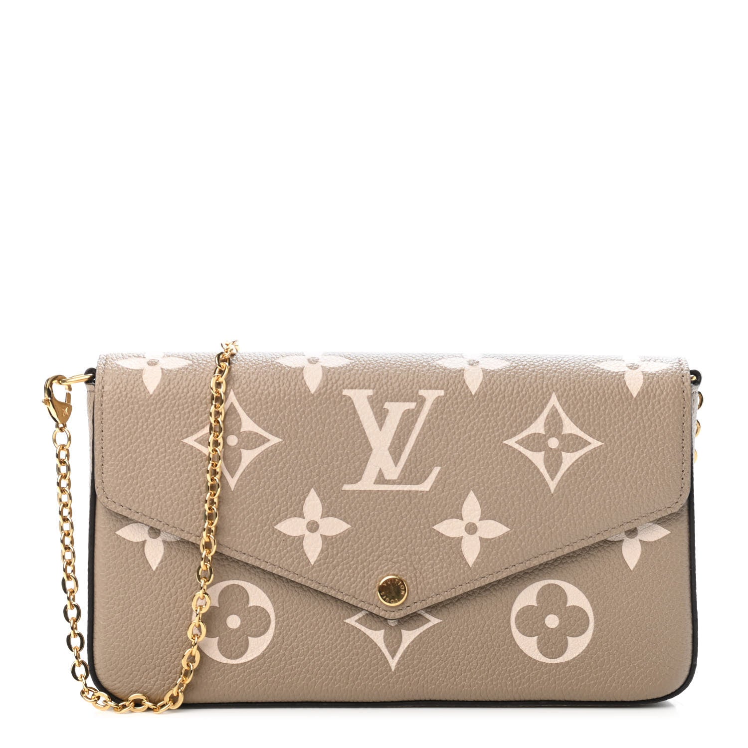 Louis Vuitton Empreinte Monogram Giant Felicie Pochette Tourterelle Creme 1 of 4
