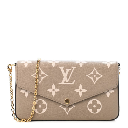 Louis Vuitton Empreinte Monogram Giant Felicie Pochette Tourterelle Creme 1 of 4