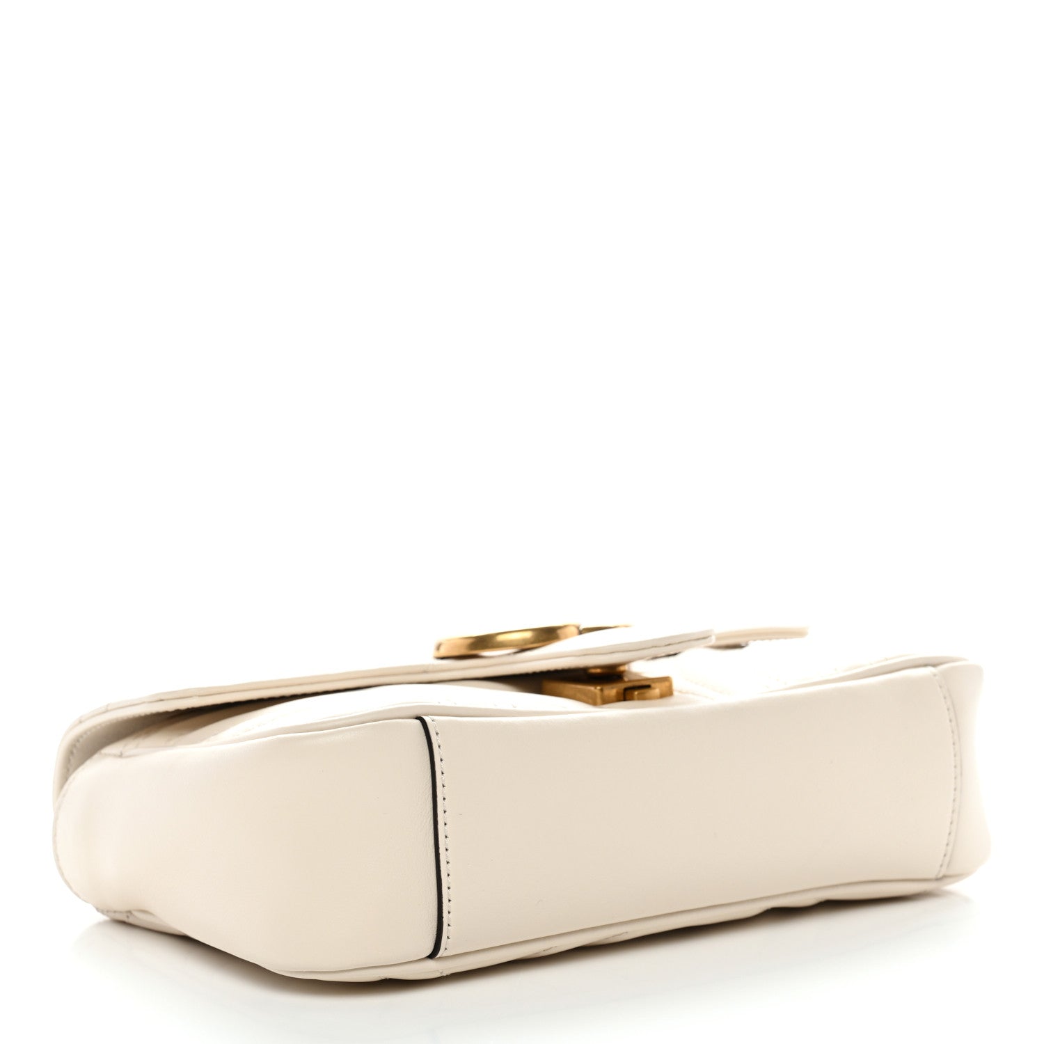 Gucci Calfskin Matelasse Mini GG Marmont Shoulder Bag White 3 of 9