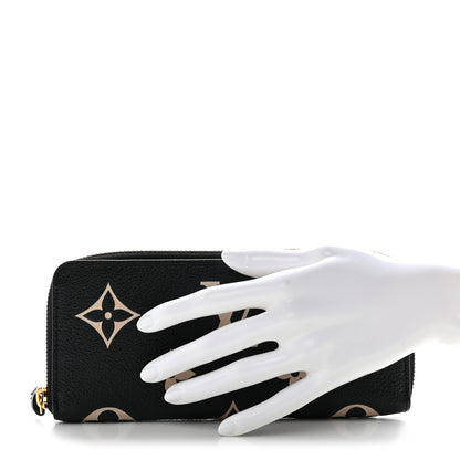 Louis Vuitton Empreinte Monogram Giant Clemence Wallet Black Beige 2 of 7