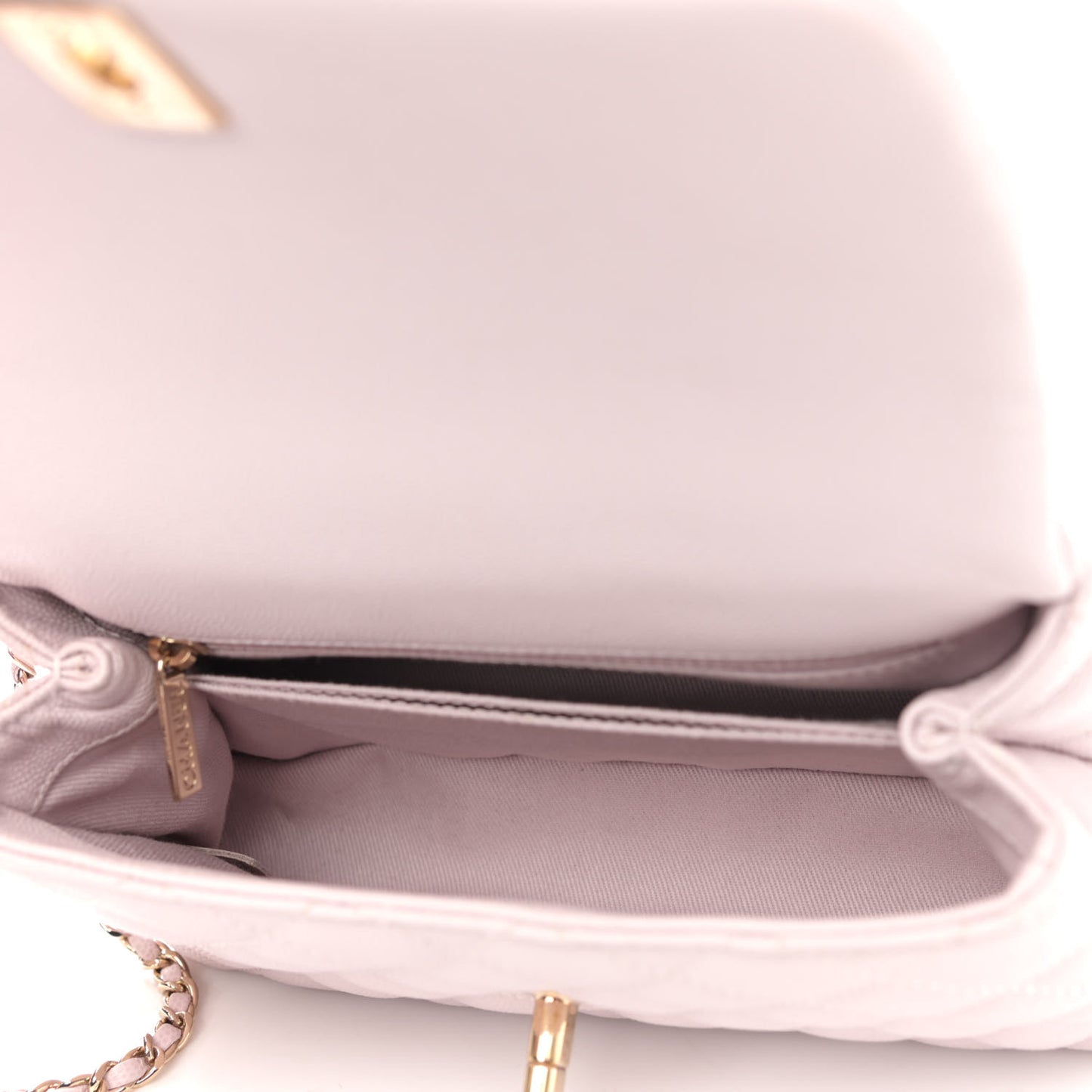 Caviar Quilted Mini Coco Handle Flap Lilas Lilac