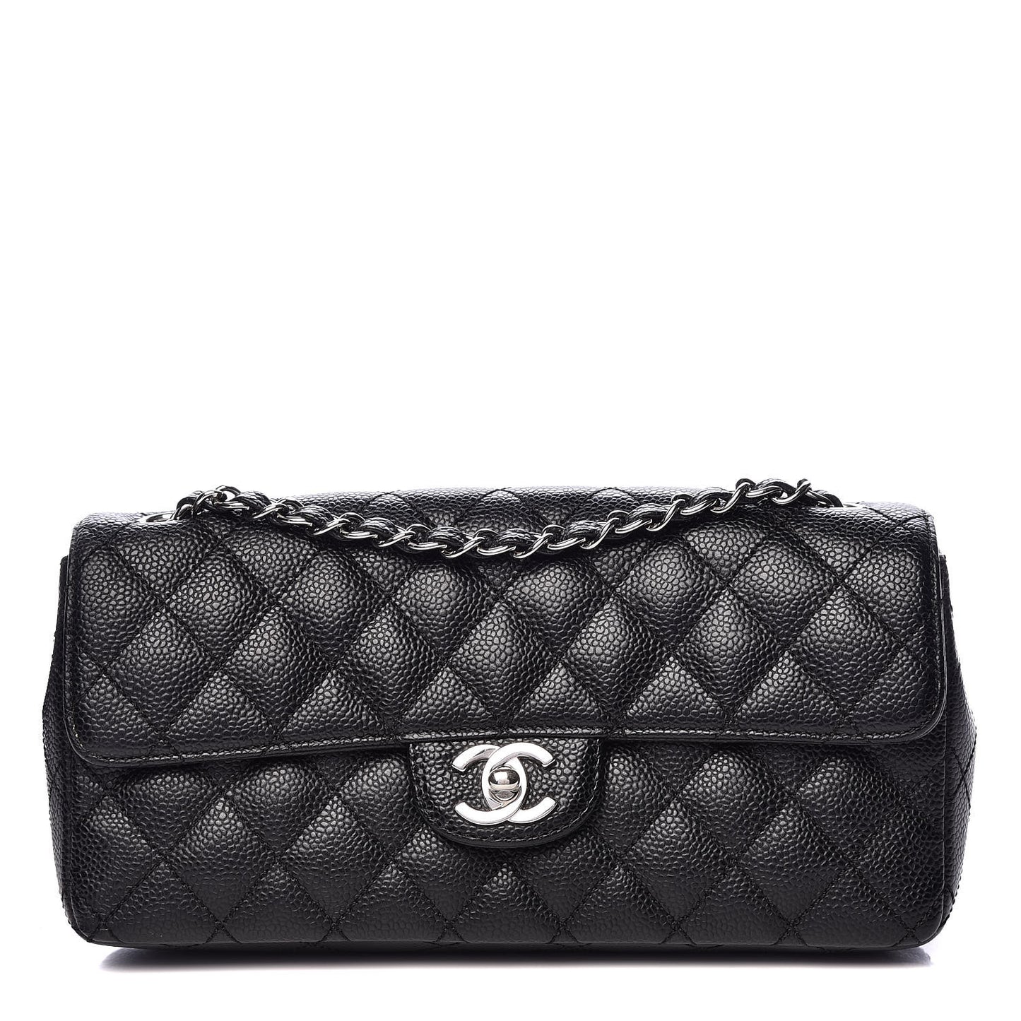 Caviar Quilted East West Flap Black