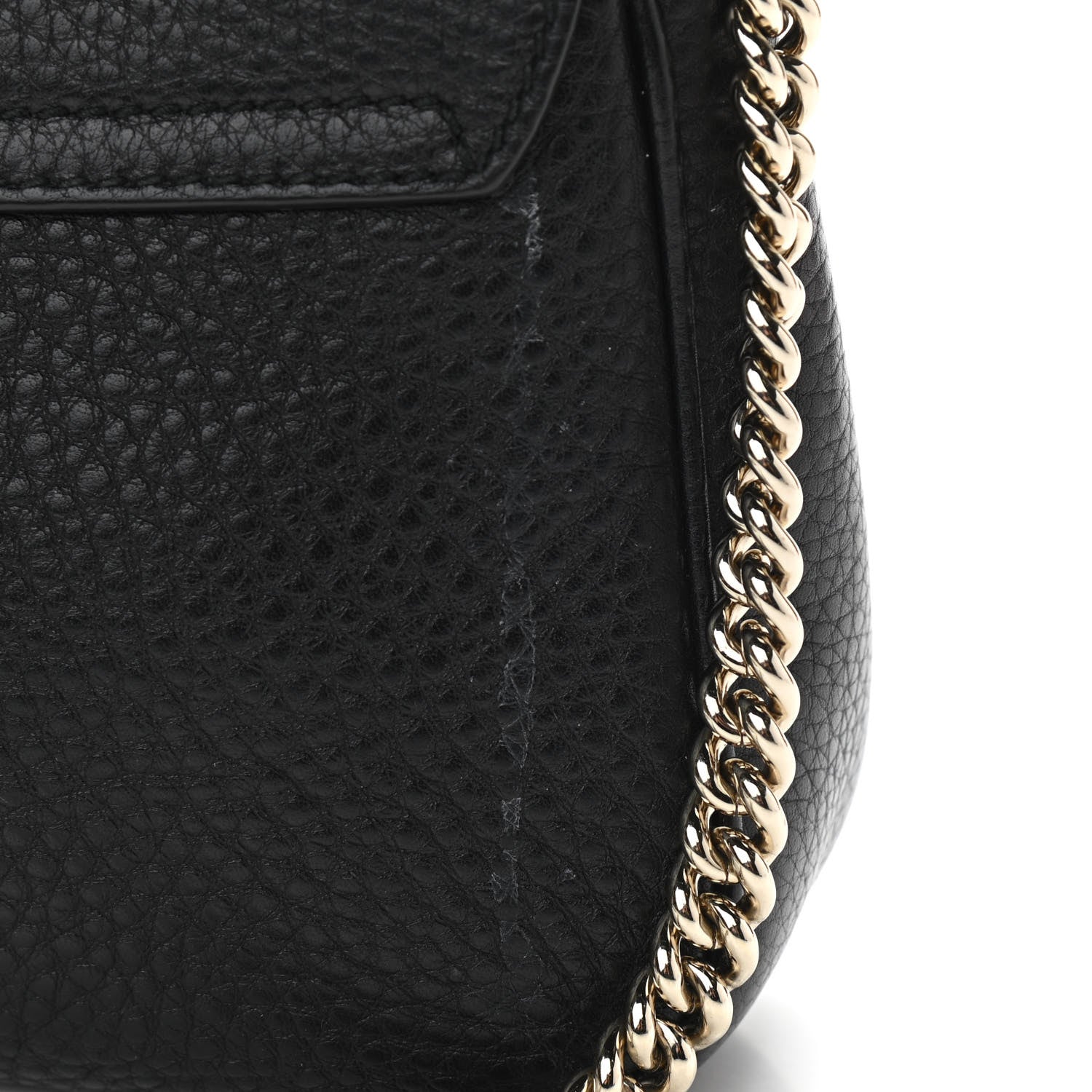 Gucci Pebbled Calfskin Medium Soho Flap Crossbody Black 13 of 13