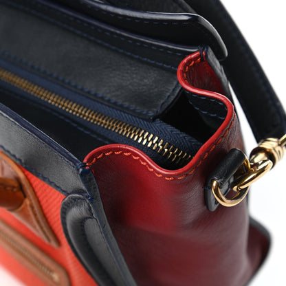 Celine Calfskin Linen Nano Tri-Color Luggage Poppy 11 of 11