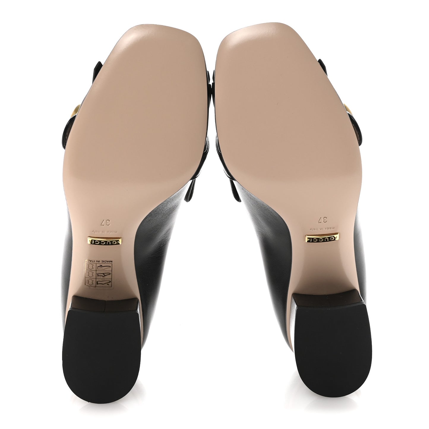 Malaga Kid GG Marmont Fringe 50mm Loafer Pumps 37 Black