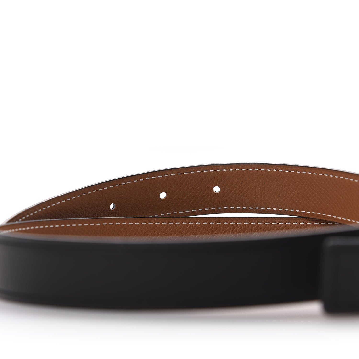 Hermes Swift Epsom 24mm Belt Strap 75 Black Gold 4 of 7