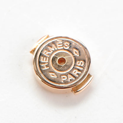 Hermes Rose Gold Lacquered Pop H Earrings Navy Bleu 5 of 7
