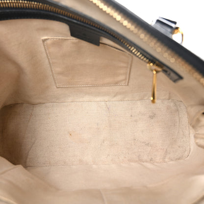 Gucci Boarded Plutone Calfskin Horsebit 1955 Top Handle Bag Black 5 of 11