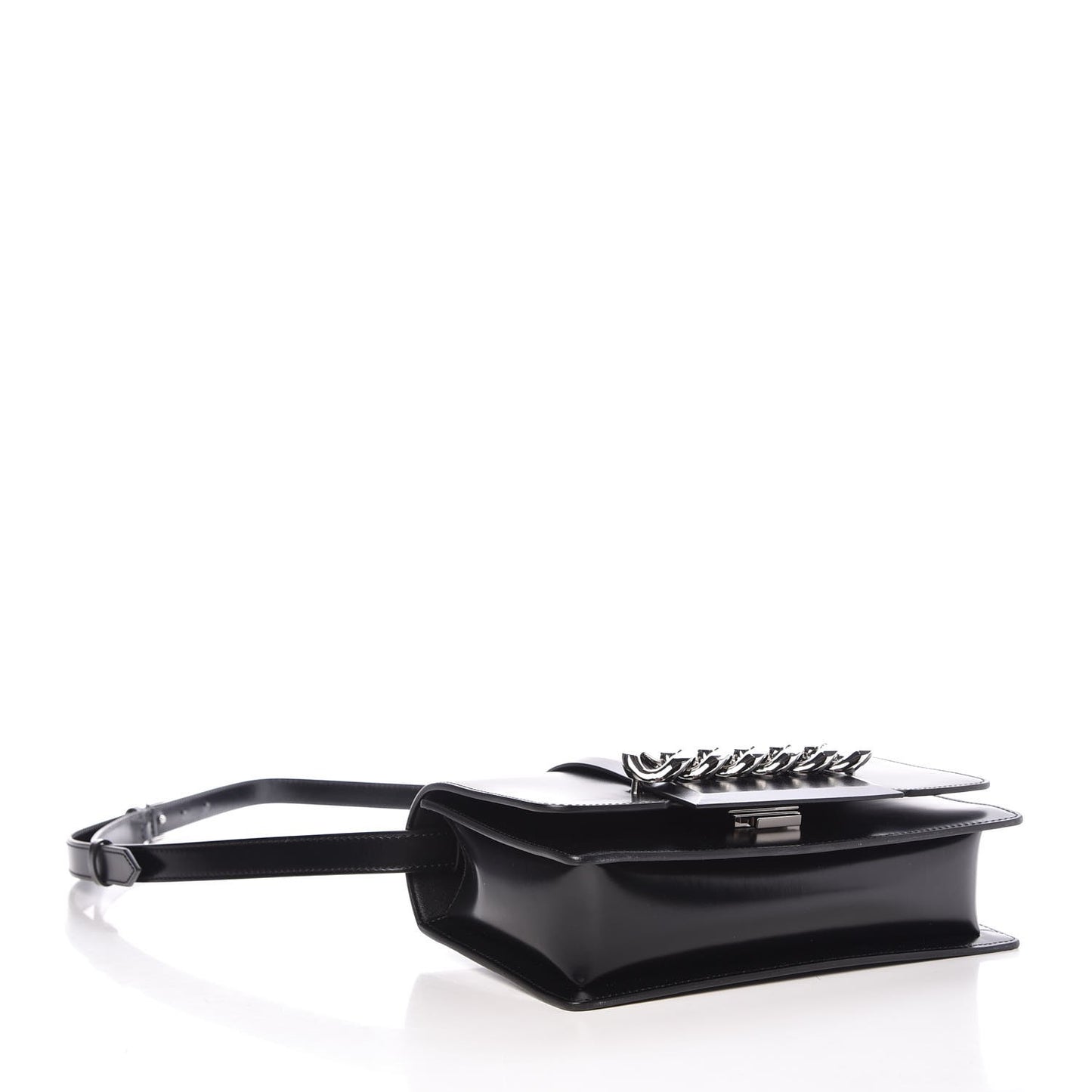 Calfskin Infinity Flap Bag Black