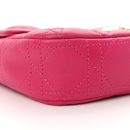 Christian Dior Lambskin Cannage Miss Dior Promenade Pouch Fuchsia 9 of 11