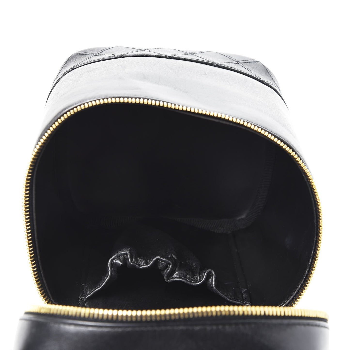 Lambskin Vanity Cosmetic Case Black