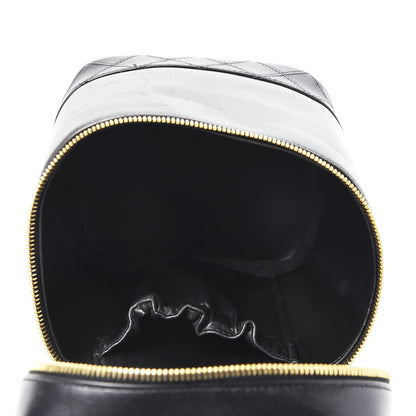 Chanel Lambskin Vanity Cosmetic Case Black 4 of 9