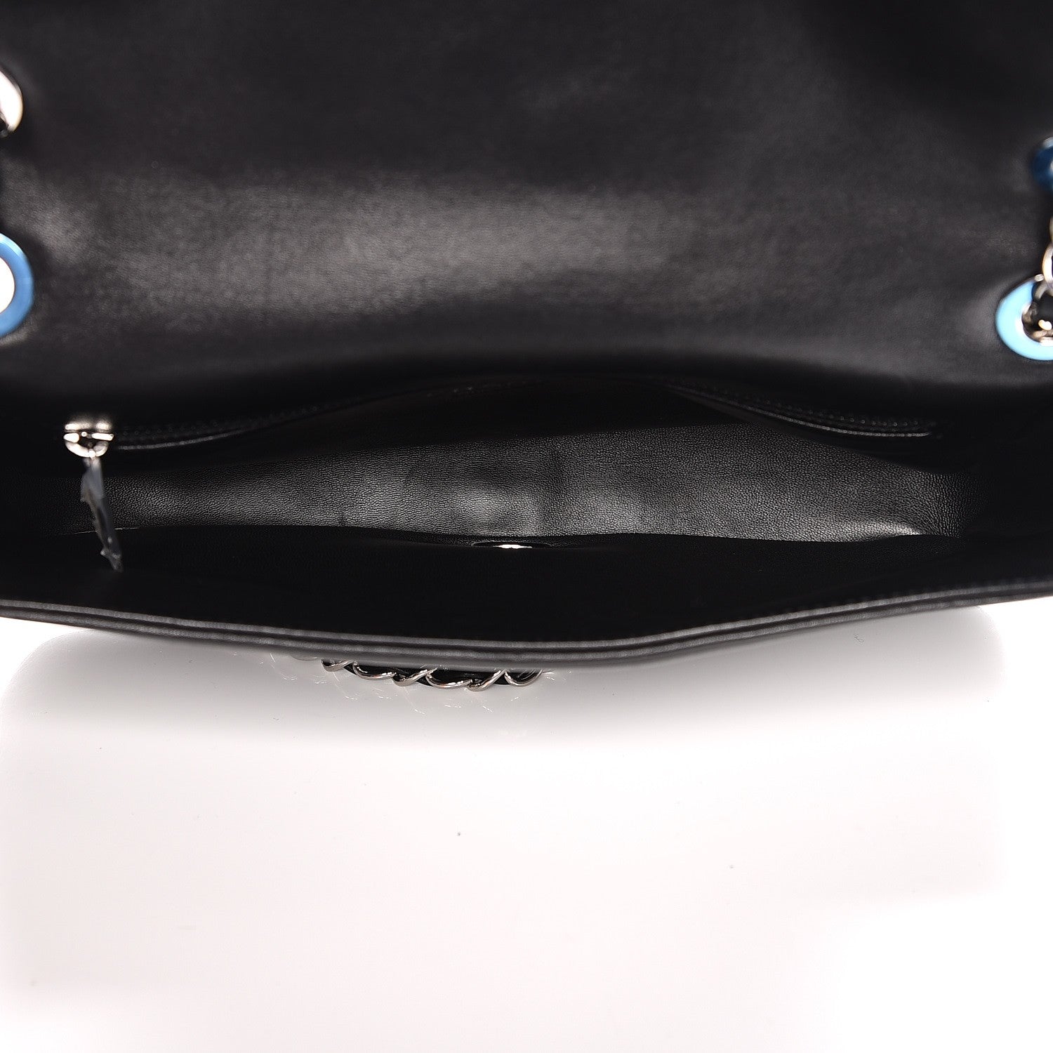 Chanel Shearling Lambskin Medium 100% Flap Black 6 of 10