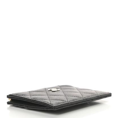 Chanel Caviar Quilted CC Zip Card Holder Black 4 of 8
